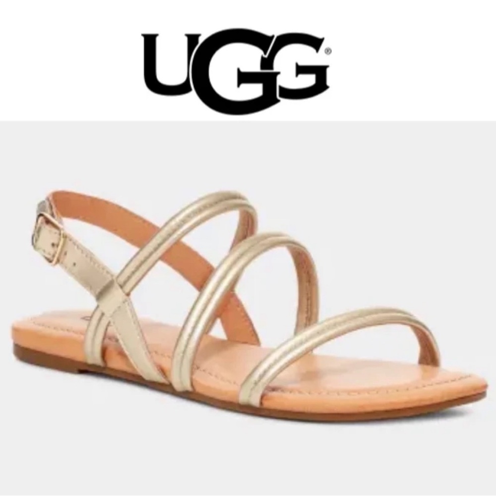 UGG Gold Strappy Sandals